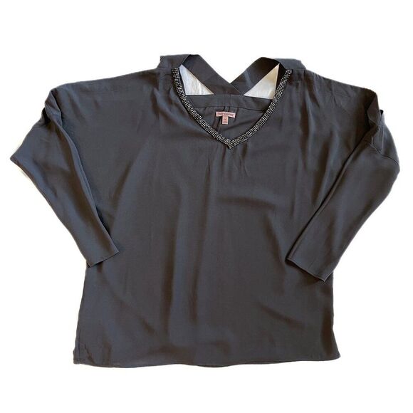 Juicy Couture Cross Back Blouse | Embellished Size M - Picture 5 of 9